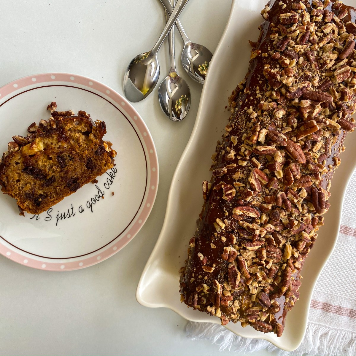 עוגת בננות ושוקולד